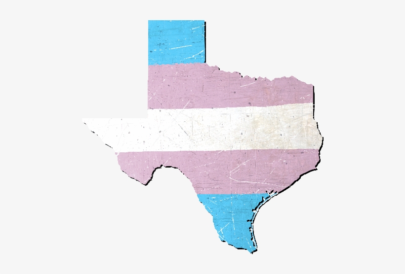 Texas Silhouette Transgender Pride Flag - Texas, transparent png #1485335