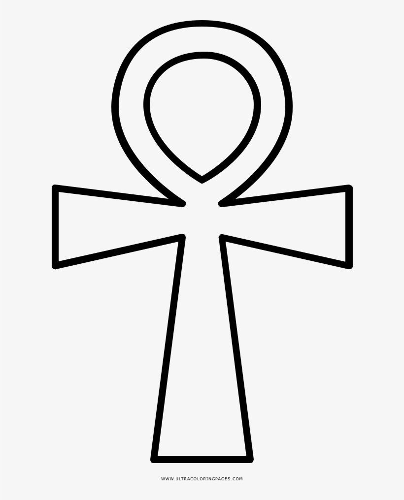 Ankh Coloring Page - Cross Coloring Pages, transparent png #1485522