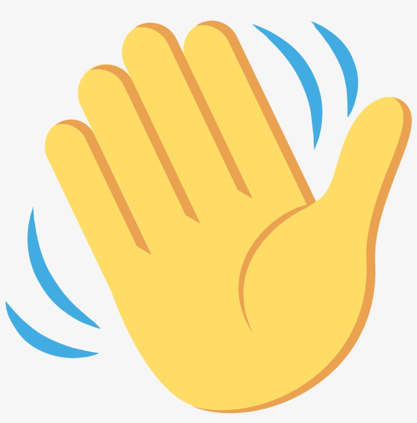 Open - Waving Hand Emoji Svg, transparent png #1485816