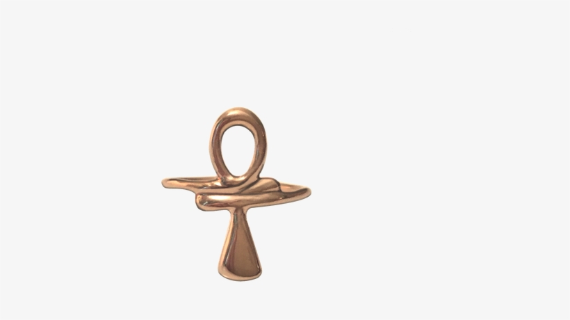 14k Solid Gold Ankh Ring, Also Available In Sterling - Cross, transparent png #1485915