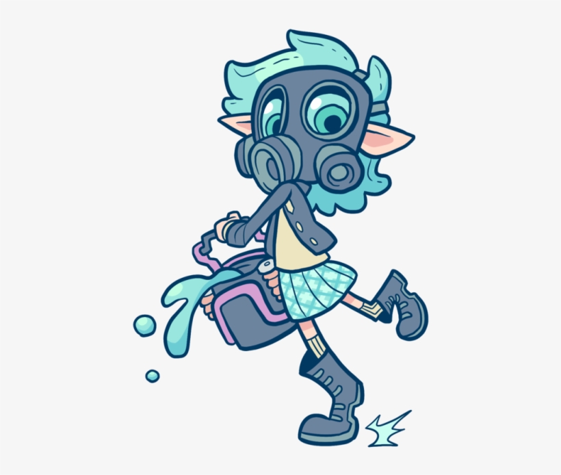 Who Says A Squid Can't Look Cute In A Gas Mask - Splatoon 2 Gas Mask, transparent png #1486115