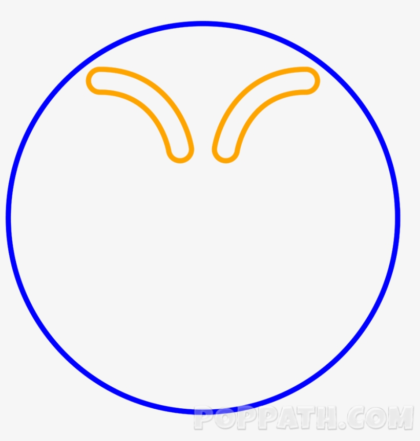 Draw The Angry Eyebrows At An Angle As Shown In The - Horizon Observatory, transparent png #1486551