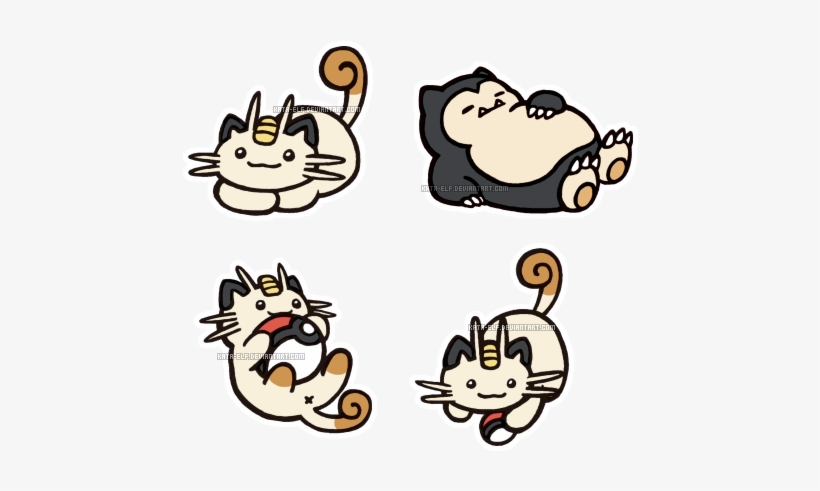 Some Neko Atsume X Pokemon Sticker Designs For Tracon - Neko Atsume Transparent Goodies, transparent png #1486896