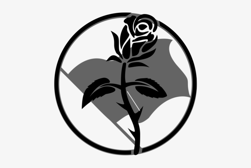 Dark Rose Dimensions And Worlds Anarchy - Black Rose Anarchist Symbol, transparent png #1487162