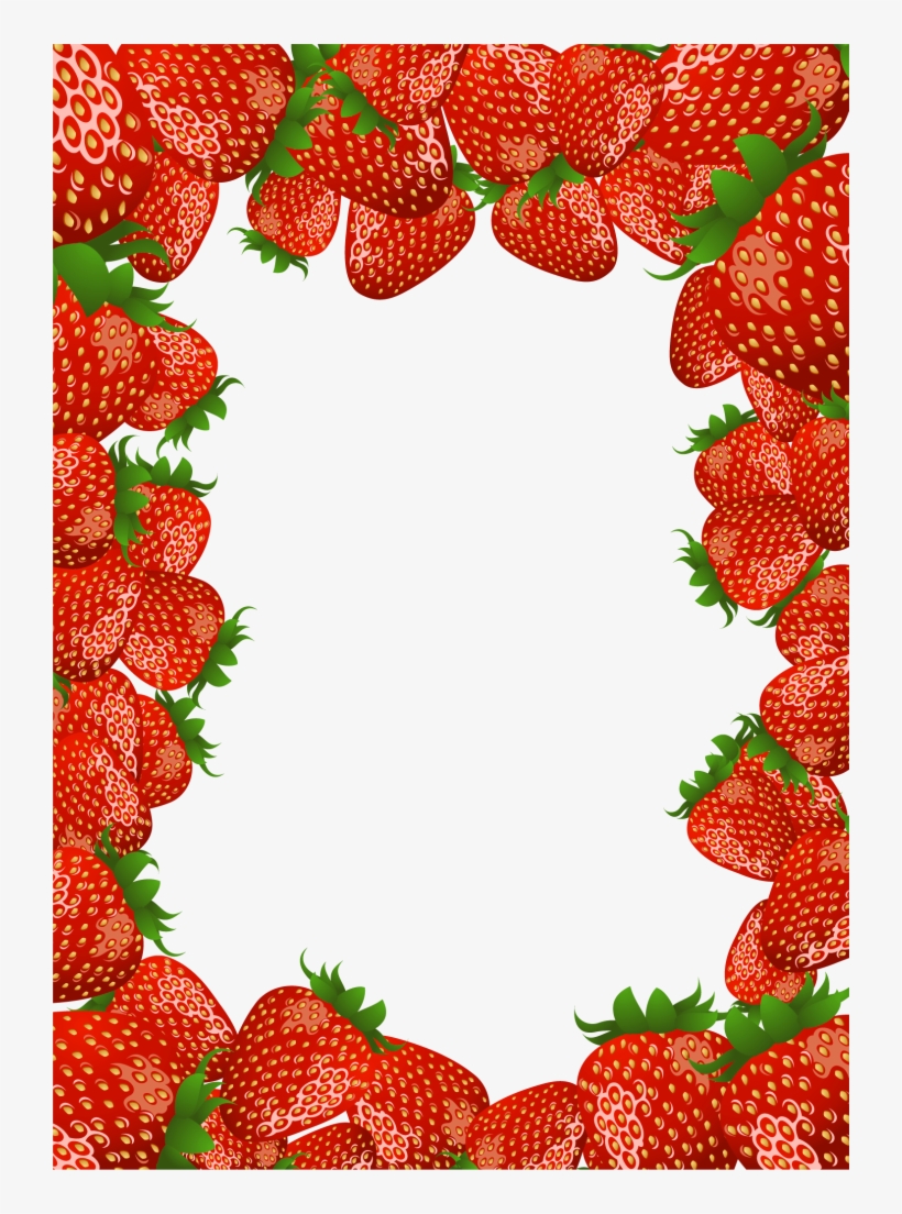 Strawberry Png, Strawberry Clipart, Borders And Frames, - Strawberries Frame Png, transparent png #1487757