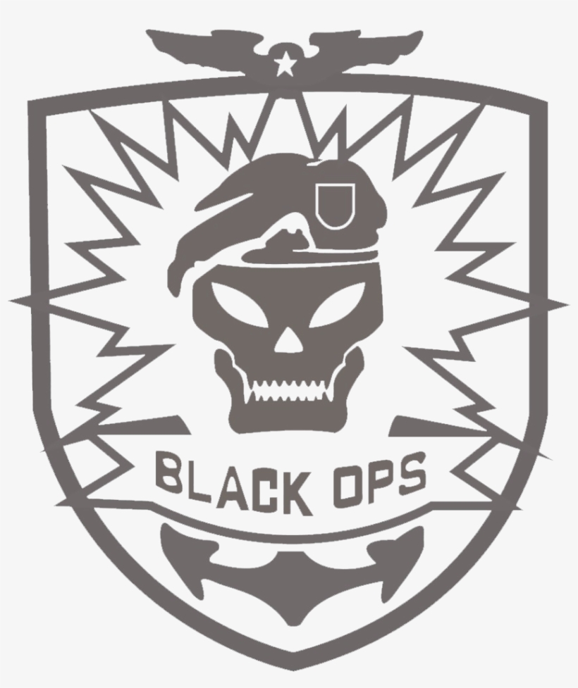 For > Black Ops Logo Skull - Call Of Duty Black Ops Vector, transparent png #1487760