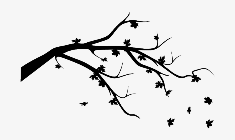 Falling Leaves - Leaves Falling Black And White, transparent png #1488114