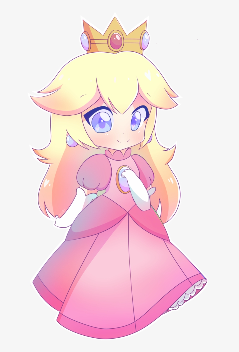 Chibi Princess Peach By Xkirikittyx On Deviantart - Adorable Chibi Princess Peach, transparent png #1488140