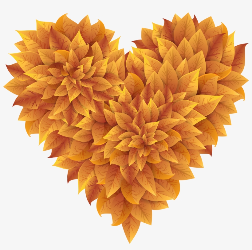 28 Collection Of Fall Leaves Heart Clipart High Quality, transparent png #1488250