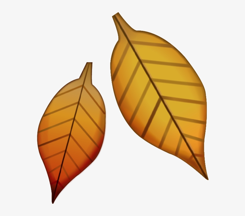 Download Leaf Emoji Image - Fall Leaf Emoji, transparent png #1488271