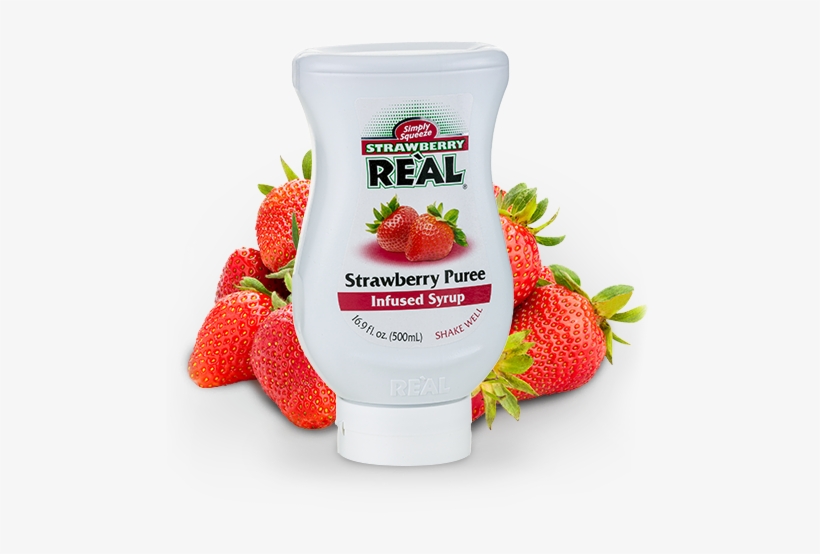 Ind Strawberry 1 - Strawberry Puree Infused Syrup, Real - 16.9 Fl Oz Bottle, transparent png #1488329