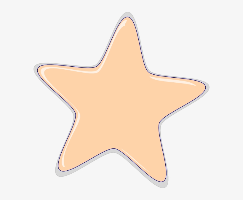 Peach Clipart Star - Peach Star, transparent png #1488397