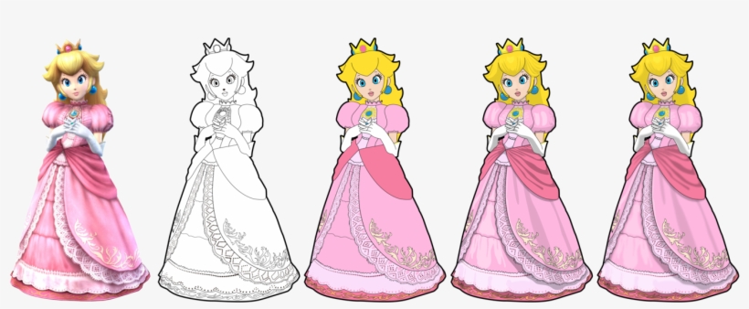 Princess Peach Vector Drawing By Juliannb4 - Princess Peach Brawl Dress, transparent png #1488498