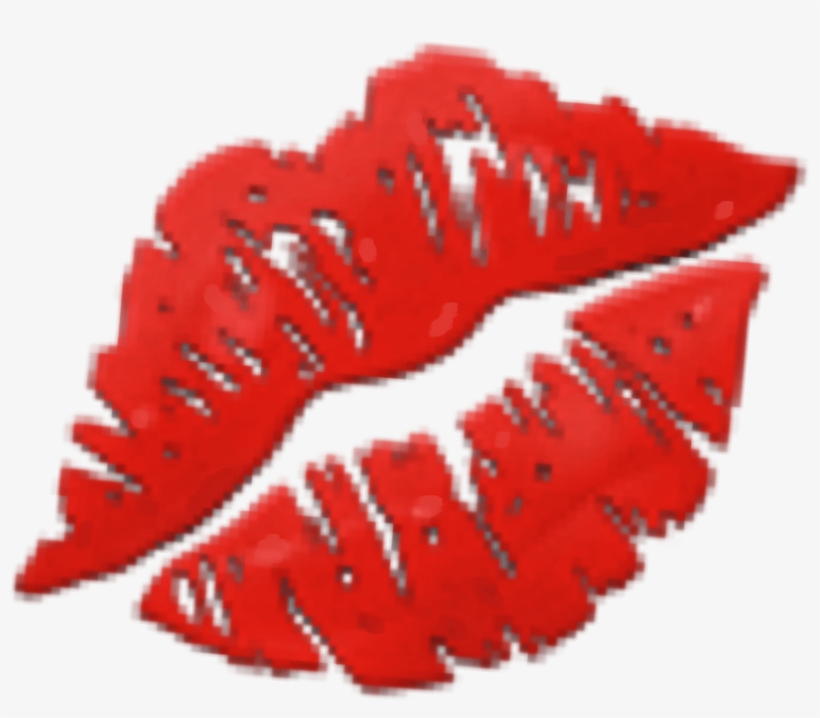 Kuss Kiss Lips Lippen Red Emoji Freetoedit - Kiss Lips Gif Emoji, transparent png #1488893