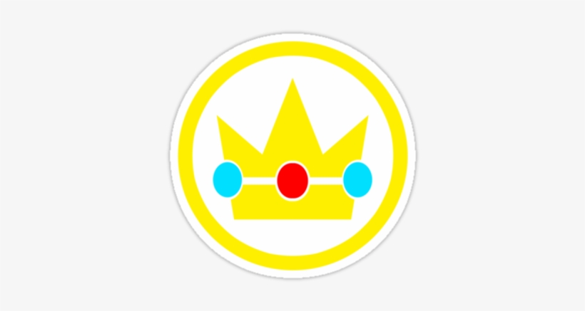 "princess Peach Crown" Stickers By Sirrockalot, Redbubble - Princess Peach Crown Logo, transparent png #1488923