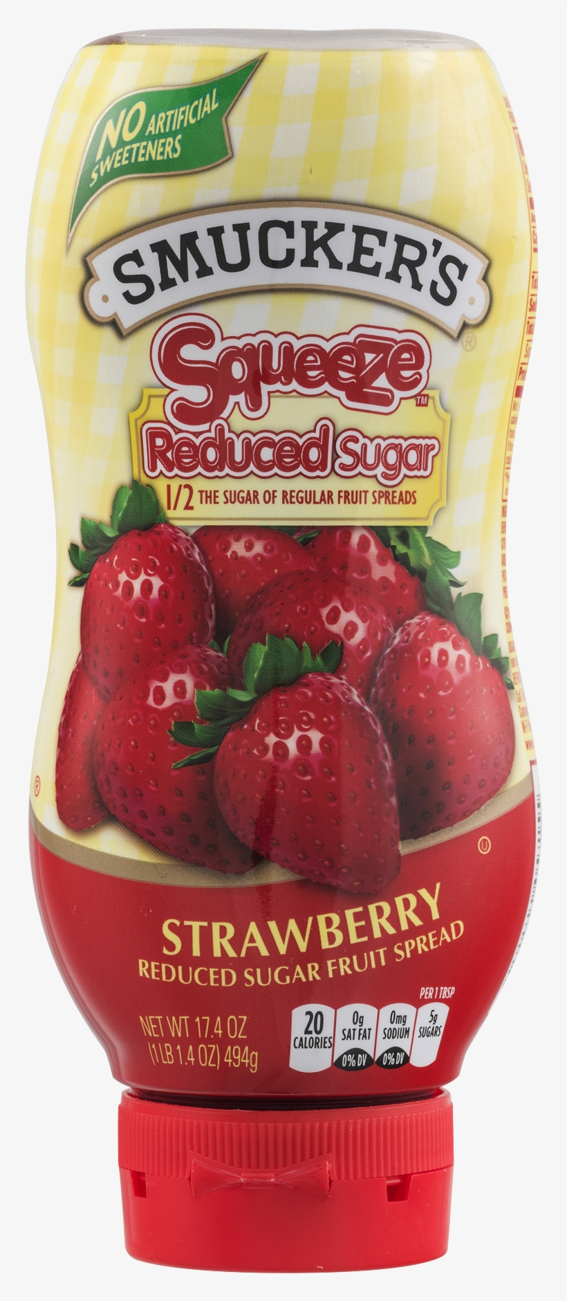 Great Value Creamy Peanut Butter &amp - Smucker's Squeeze Fruit Spread, Strawberry - 17.4 Oz, transparent png #1490132