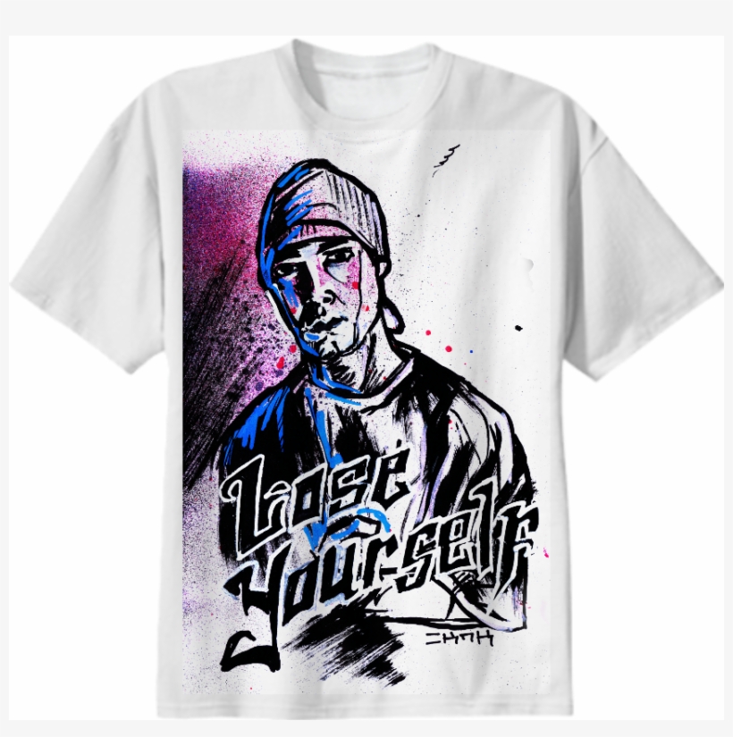 Shop Eminem Lose Yourself Cotton T-shirt By Sketchnkustom - White T Shirt, transparent png #1490150