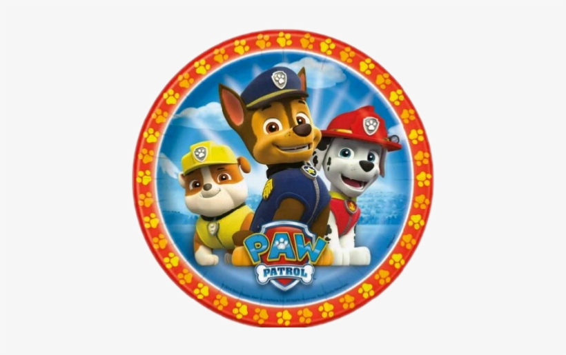 Marshall Chase Rubble Paw-patrol Best Friends - Paw Patrol Dessert Plates, 8ct, transparent png #1490458