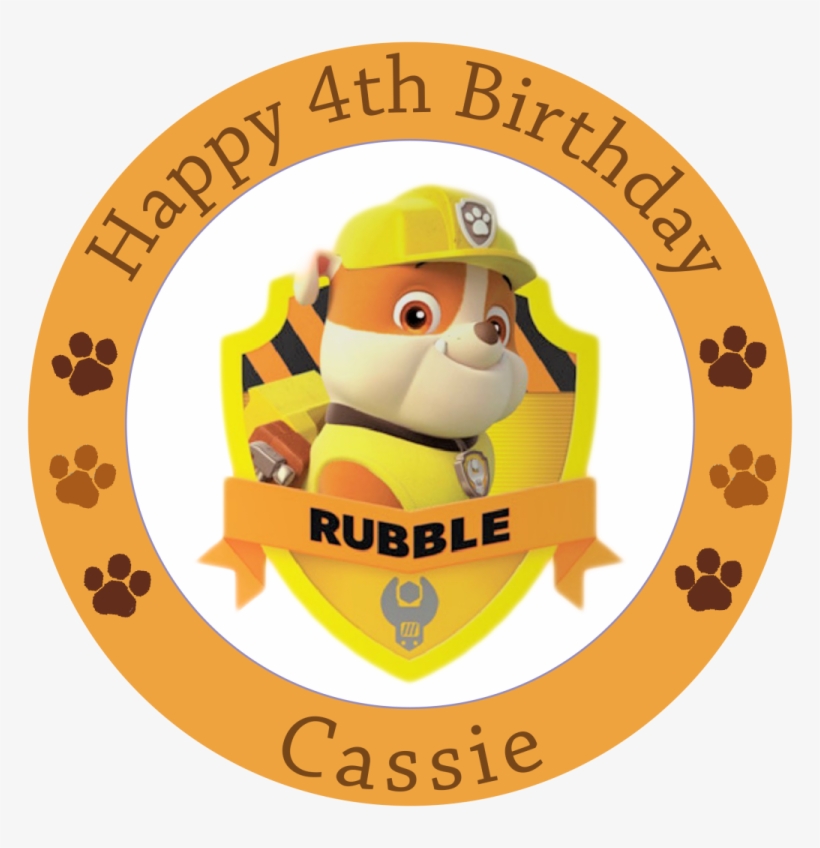 Paw Patrol Rubble - Paw Patrol Characters Rubble, transparent png #1491042