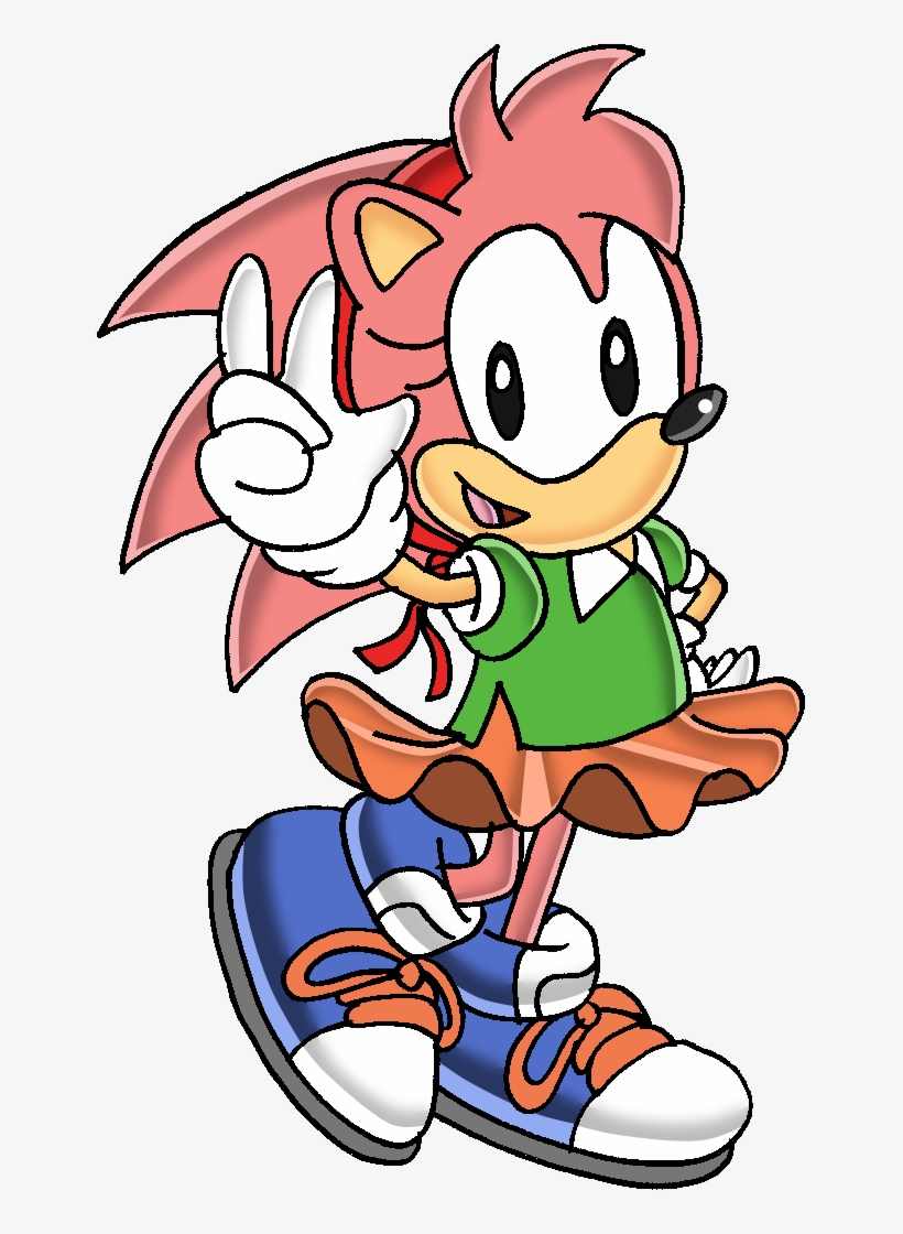 Classic Amy Rose - Sonic Amy Rose Classic, transparent png #1491371