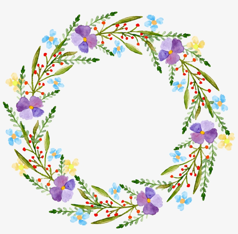 Flower Bag Adobe Illustrator Wreath - Wedding Save The Date Postkarte, transparent png #1491485