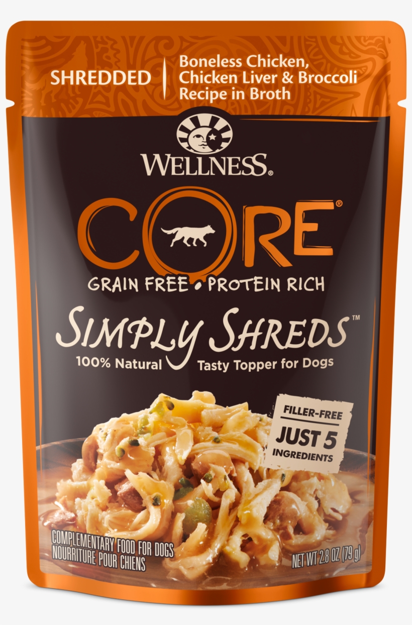 Core Simply Shreds Mixer Or Topper - Wellness Core Simply Shreds Grain-free Tuna, Beef &, transparent png #1491651
