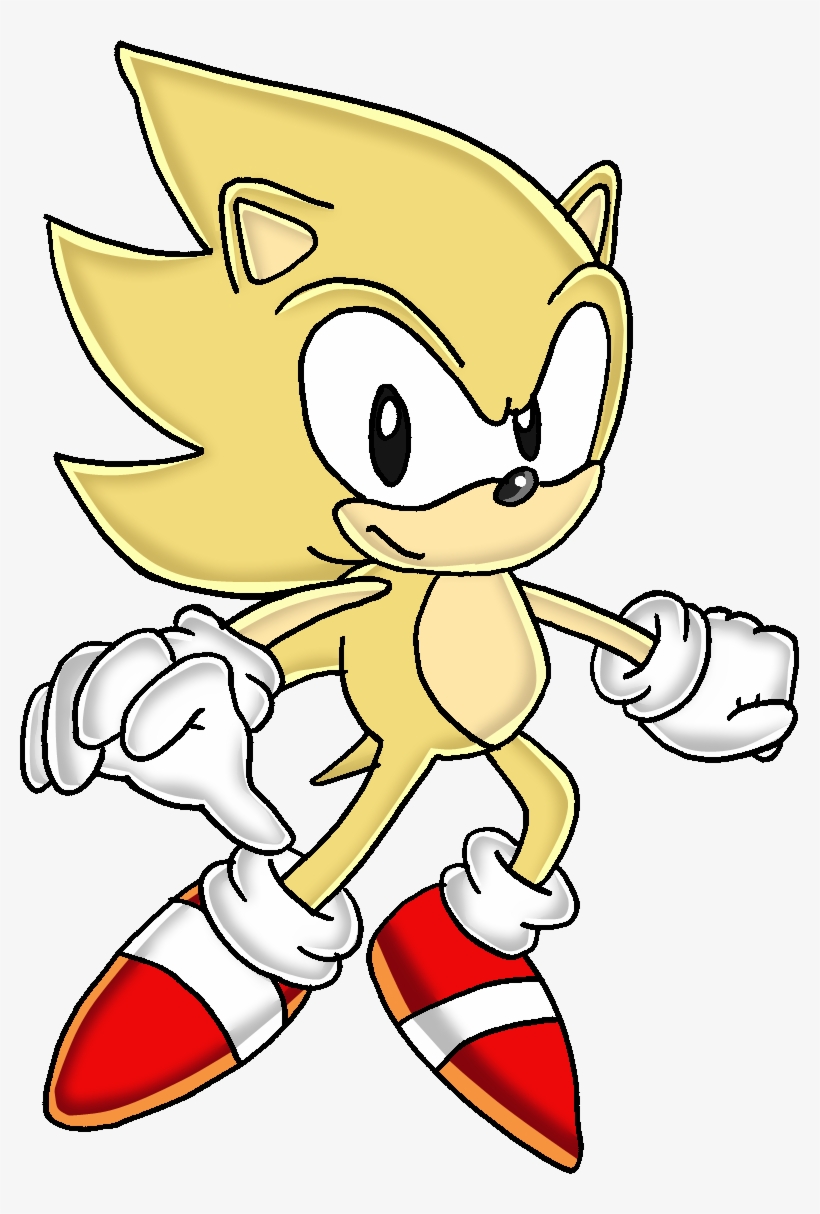 Sonic The Hedgehog Clipart Super Sonic - Classic Super Sonic The Hedgehog, transparent png #1491671