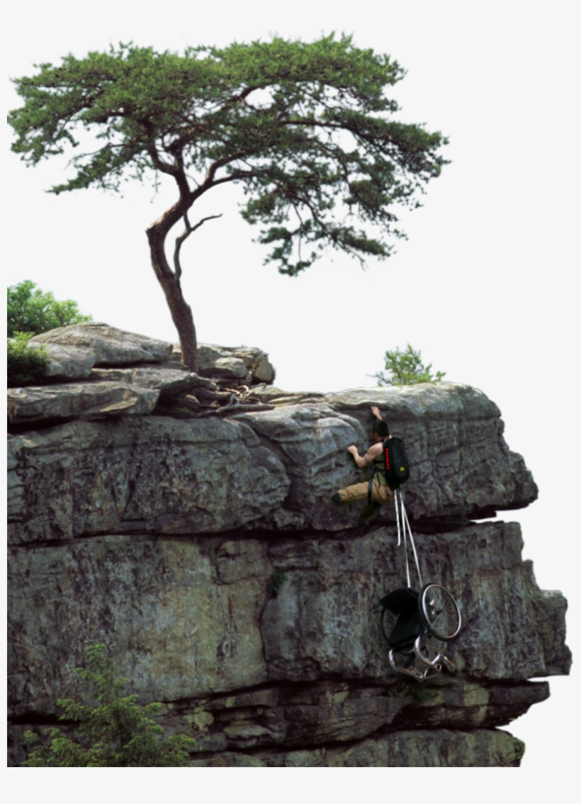 Disabled Man Climbing A Cliff - Synthesis:weave By Deane Saunders-stowe, transparent png #1491754