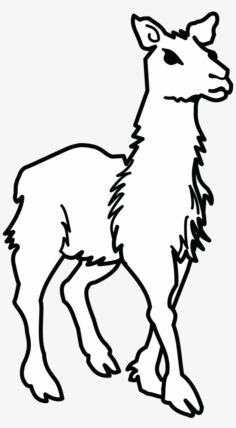 This Free Icons Png Design Of Llama Lineart - Clipart Of Llama Black And White, transparent png #1492092