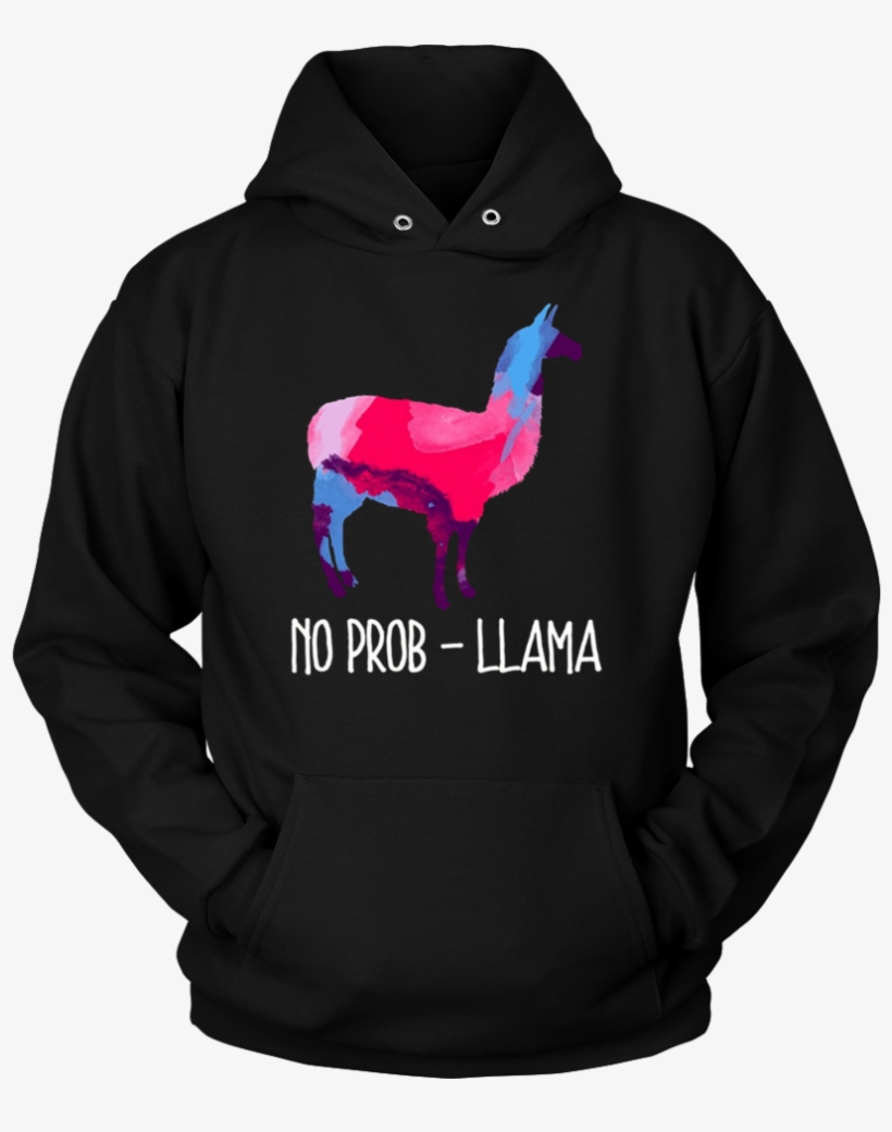 Llama T-shirt, No Prob Llamas Lovers Watercolor Shirt - Gamer Dad - Gamer Hoodie, transparent png #1492135