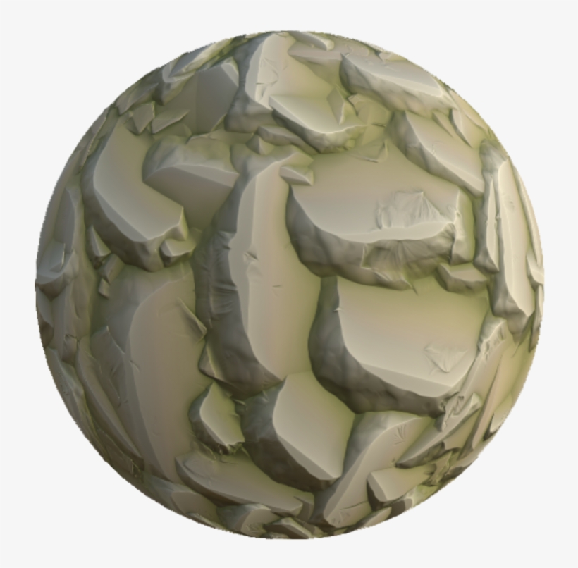 Stylized Mossy Cliff - Sphere, transparent png #1492301