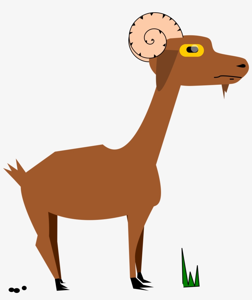 Clipart - Gambar Hewan Kambing Lucu Kartun, transparent png #1492302