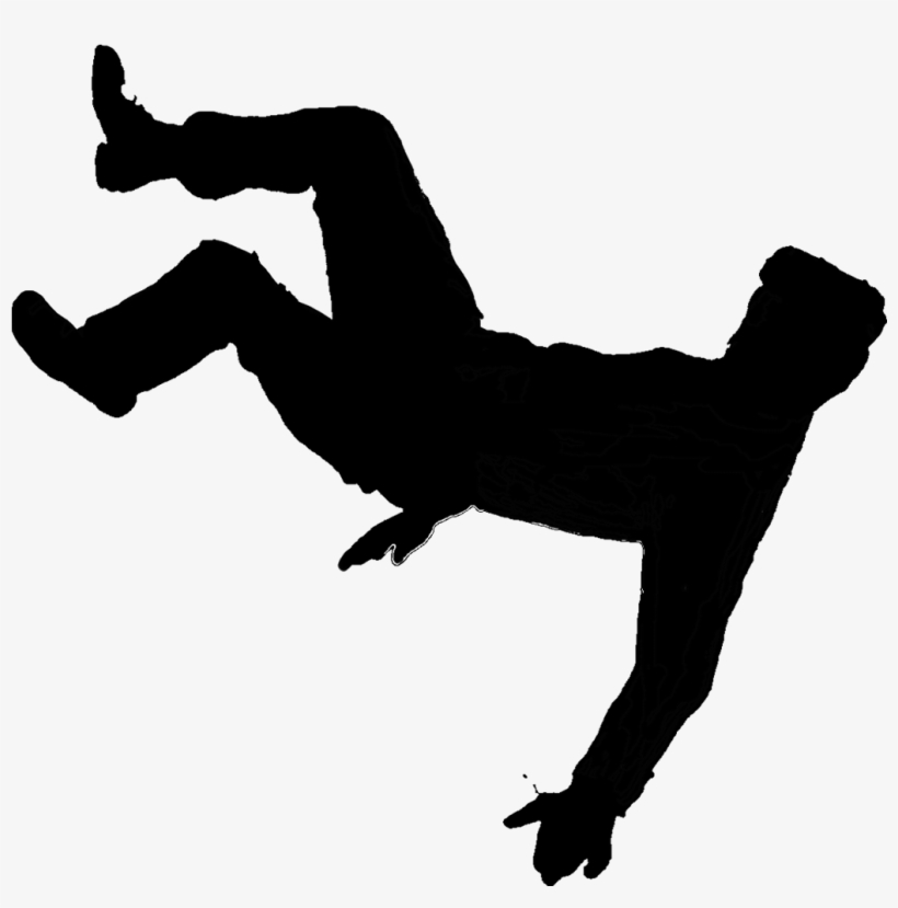 Clip Falling Off A Cliff Clipart - Falling Person Silhouette Png, transparent png #1492368