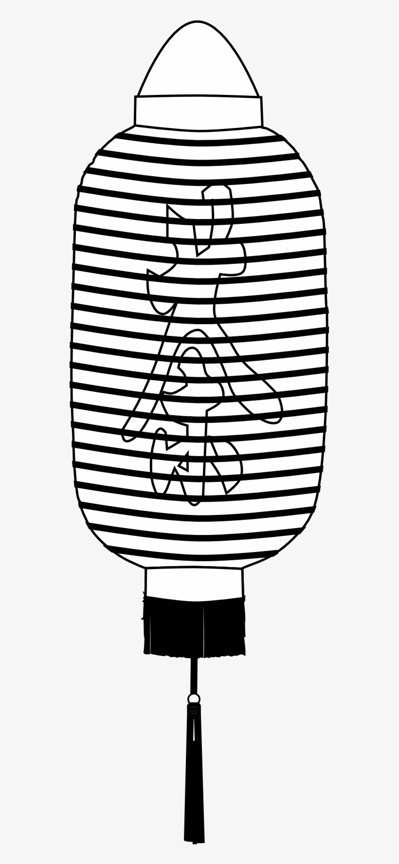 Chinese Lantern Chinese Lantern Black White Line Chinese - Chinese New Year Lantern Colouring, transparent png #1492530