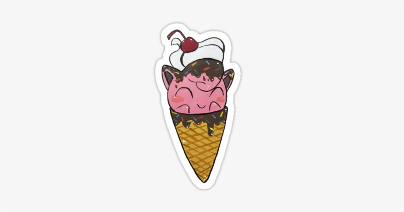Ice Cream Jigglypuff By Owlybit - Cartoon, transparent png #1492704
