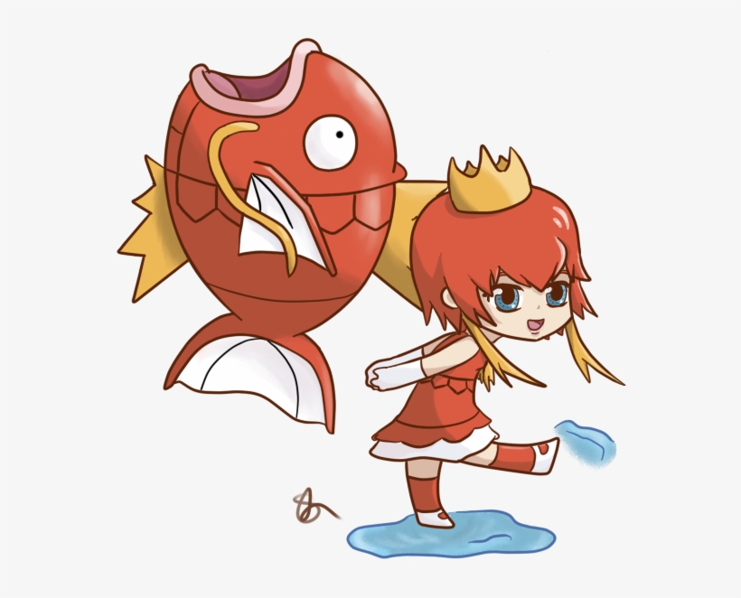 Magikarp And Trainer , - Magikarp Pokemon Girl Fanart, transparent png #1493182