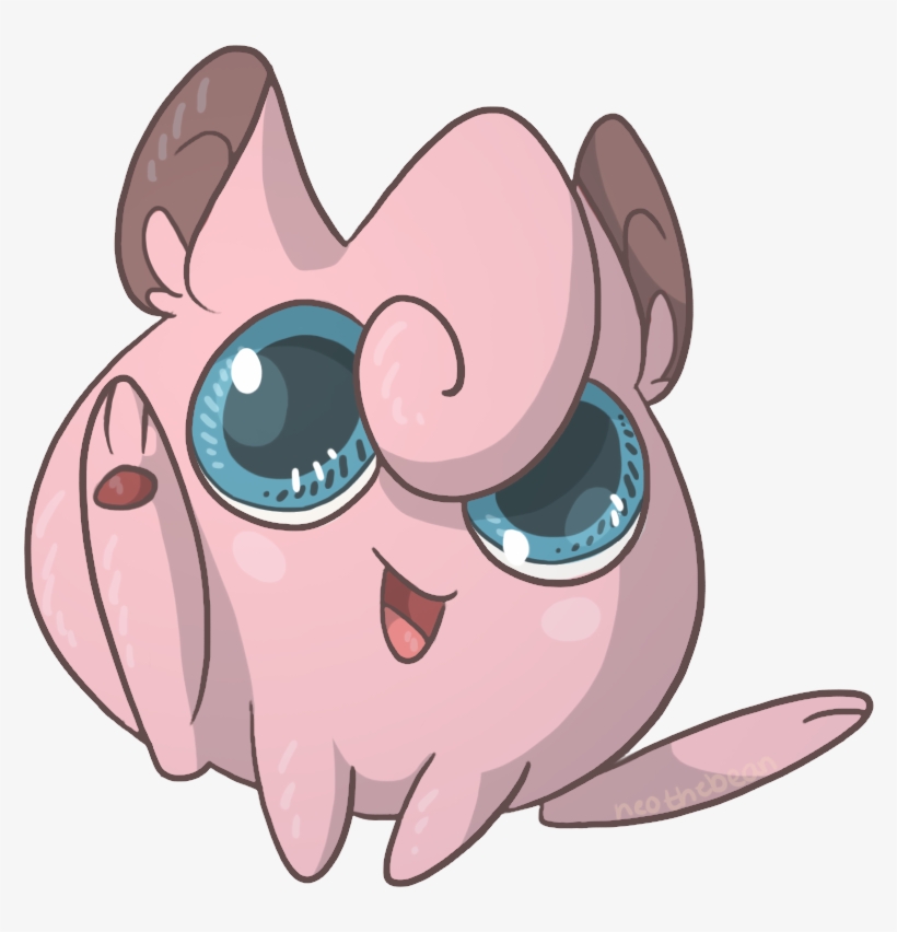 Jigglypuff Its Large Eyes Light Up To Captivate Foes, - Cartoon, transparent png #1493379