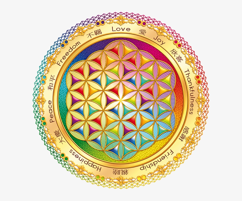 Flower Of Life By Lilyas Clipart - Flor Da Vida Mandala, transparent png #1493467