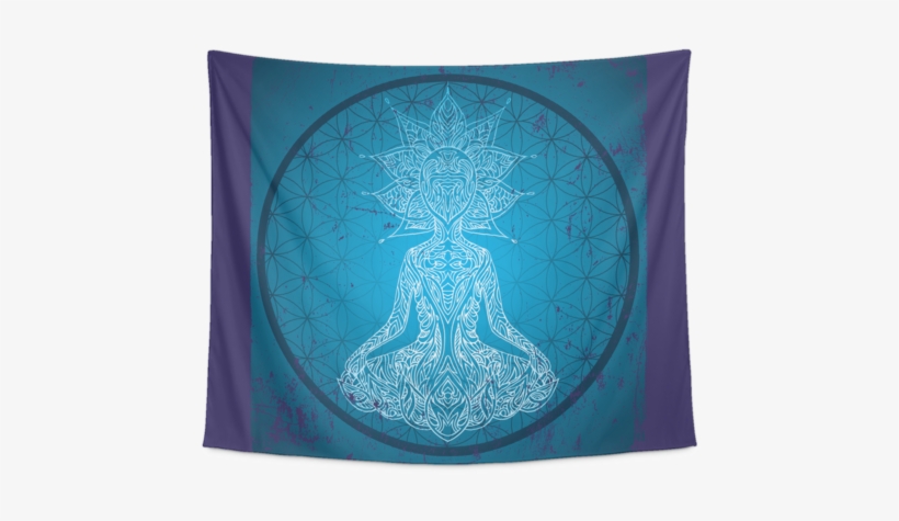 Flower Of Life Meditation Tapestry - Placemat, transparent png #1493569
