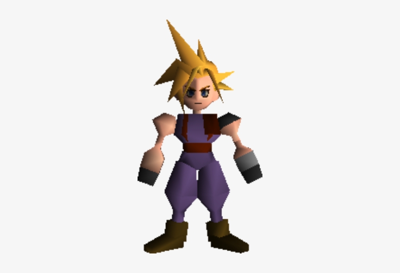 Cloud Strife Field Ffvii - Cloud Strife In Game, transparent png #1494353