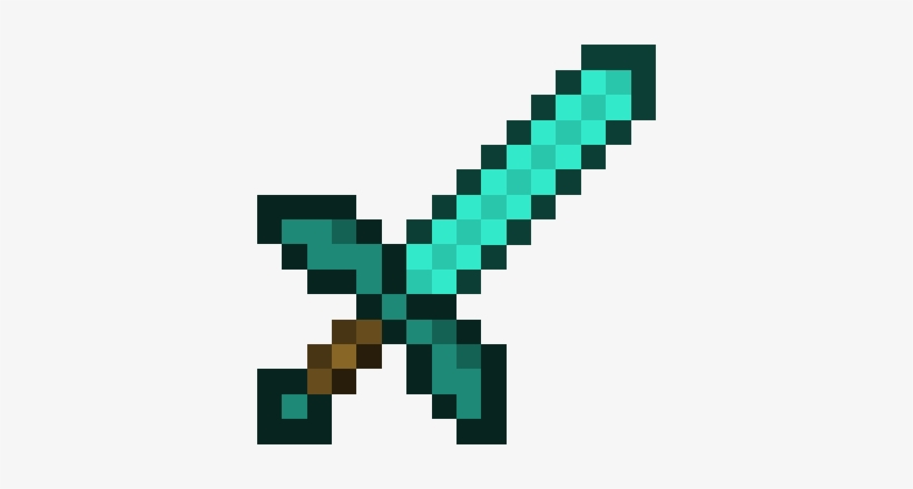 Minecraft Or Zombie Themed Treasure Hunt » Minecreaft - Minecraft Diamond Sword, transparent png #1494378