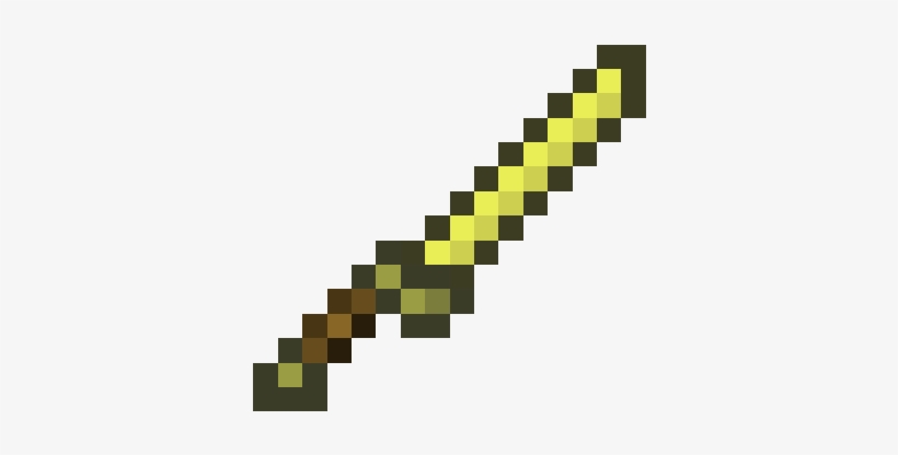 Minecraft Banner Library Stock - Minecraft Gold Sword Texture, transparent png #1494398