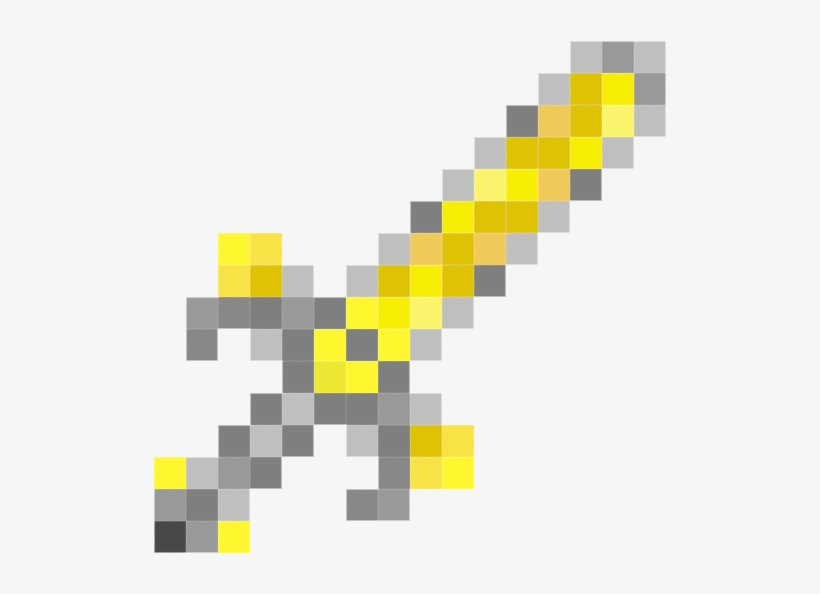 Gold Sword Minecraft - Minecraft Enchanted Gold Sword, transparent png #1494467