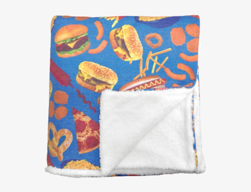 Picture Of Junk Food Sherpa Blanket - Food Blanket, transparent png #1494490