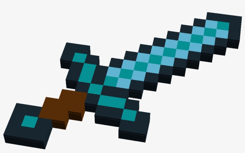 Minecraft Png Library - Diamond Sword Tinkercad, transparent png #1494566