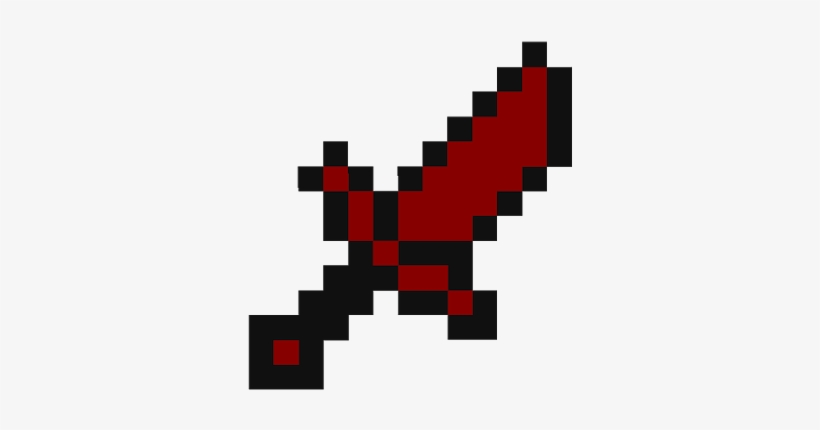 Minecraft Transparent Red Sword - Grass Sword Minecraft, transparent png #1494770