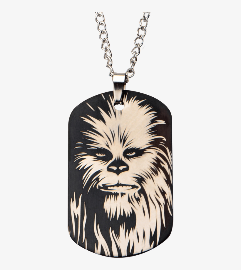 Chewbacca Stainless Steel Dog Tag Necklace, transparent png #1495100