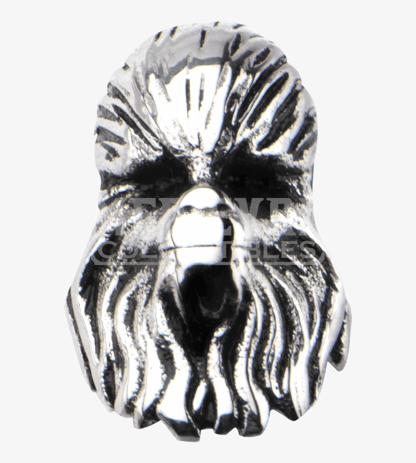Star Wars Stainless Steel Chewbacca Bead Charm Silver, transparent png #1495377