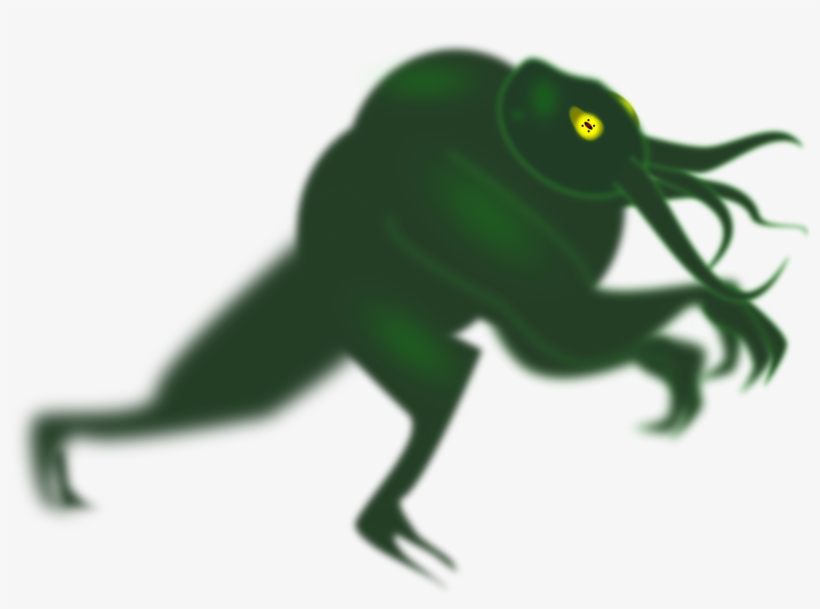 Big Image - Green Creature Shower Curtain, transparent png #1495515