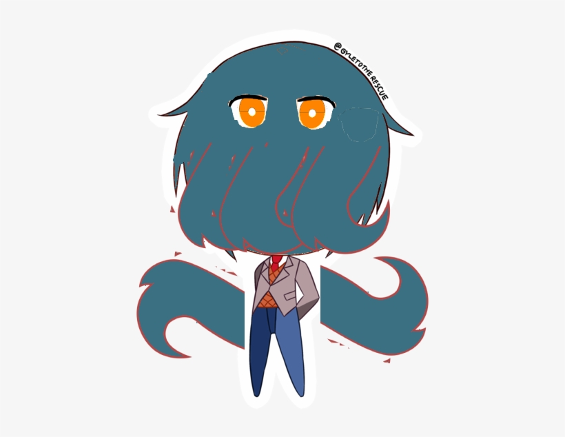 Functhulhu Himself Asked Me To Make Him A Ddlc Sprite - Doki Doki Literature Club!, transparent png #1495905
